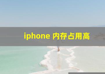 iphone 内存占用高